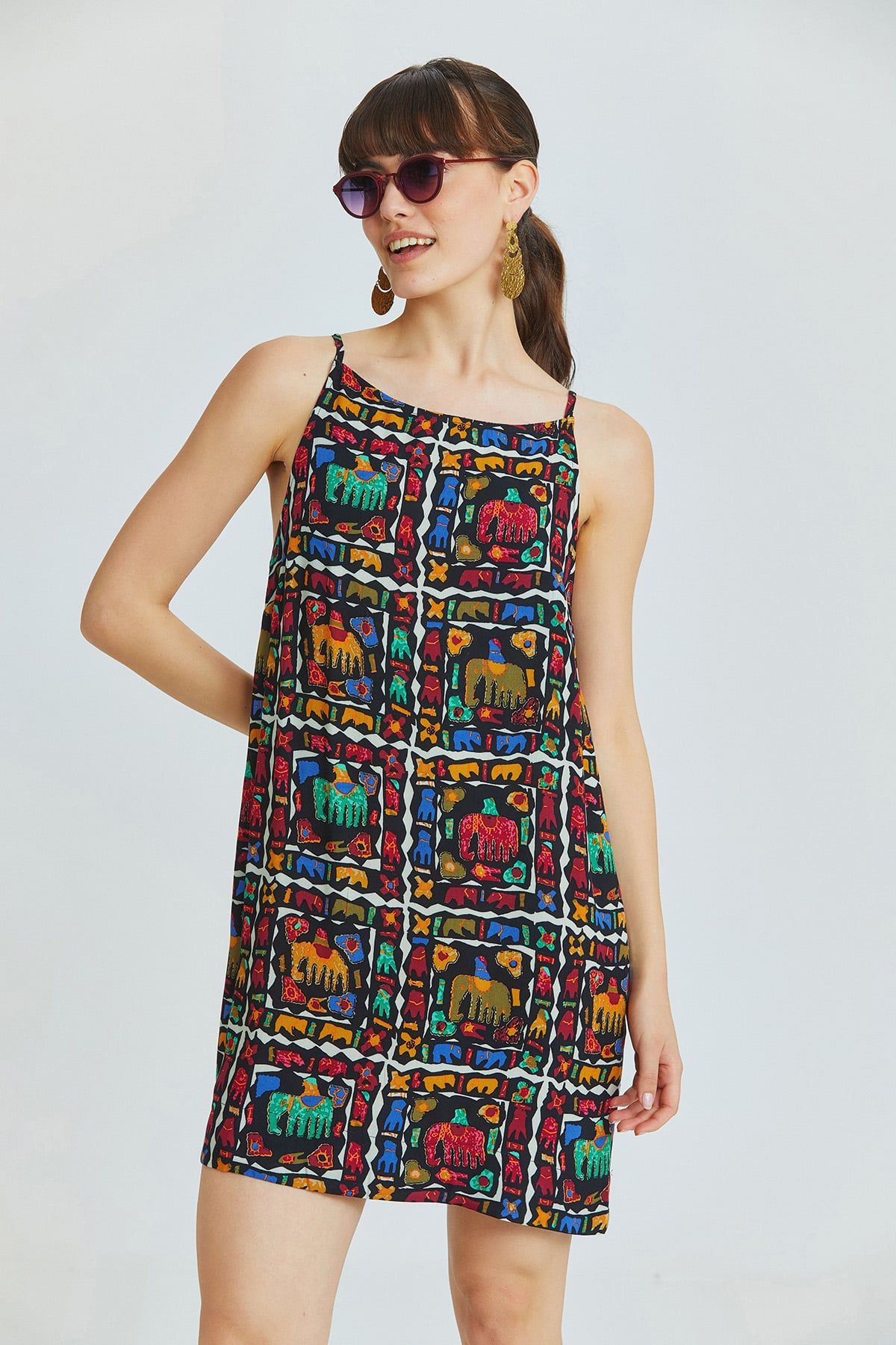Basic Mini Yazlık Elbise Siyah