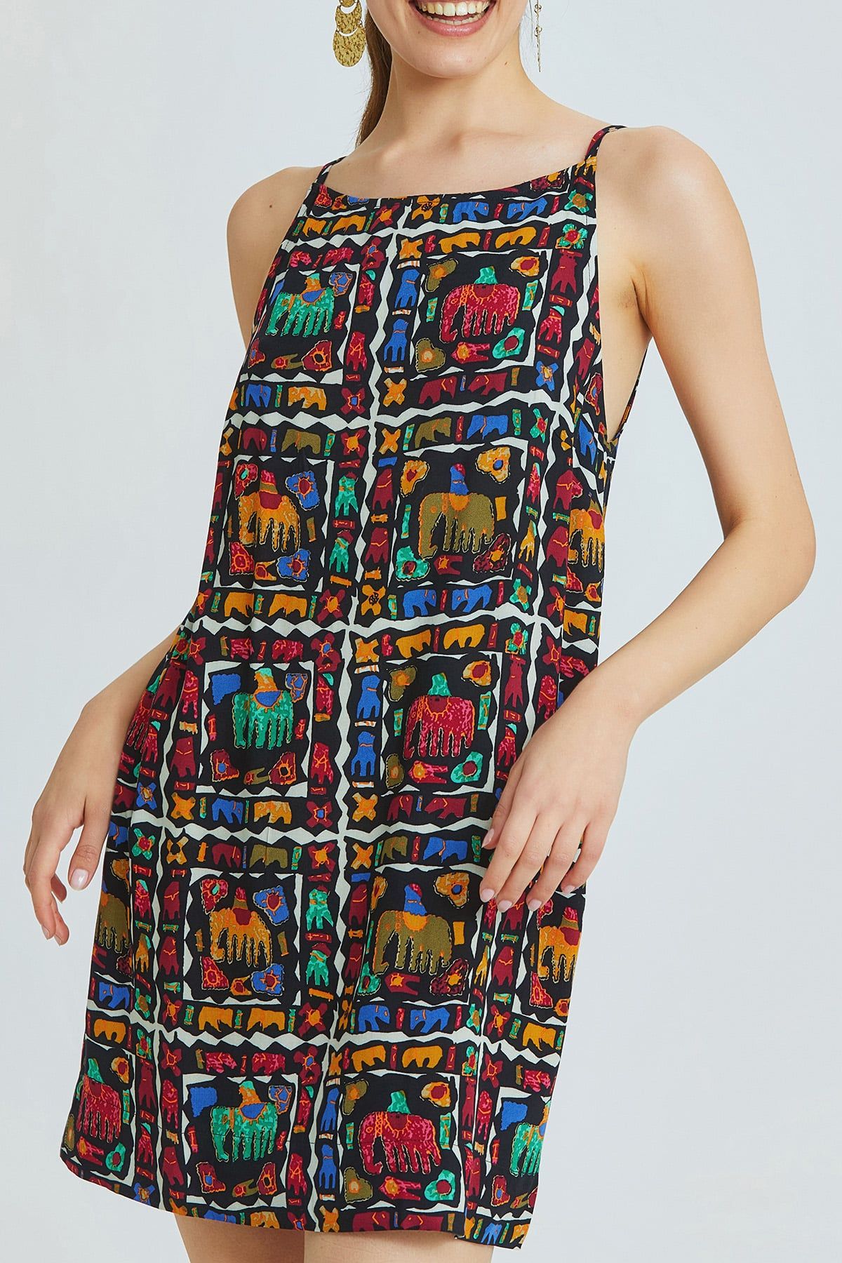 Basic Mini Yazlık Elbise Siyah