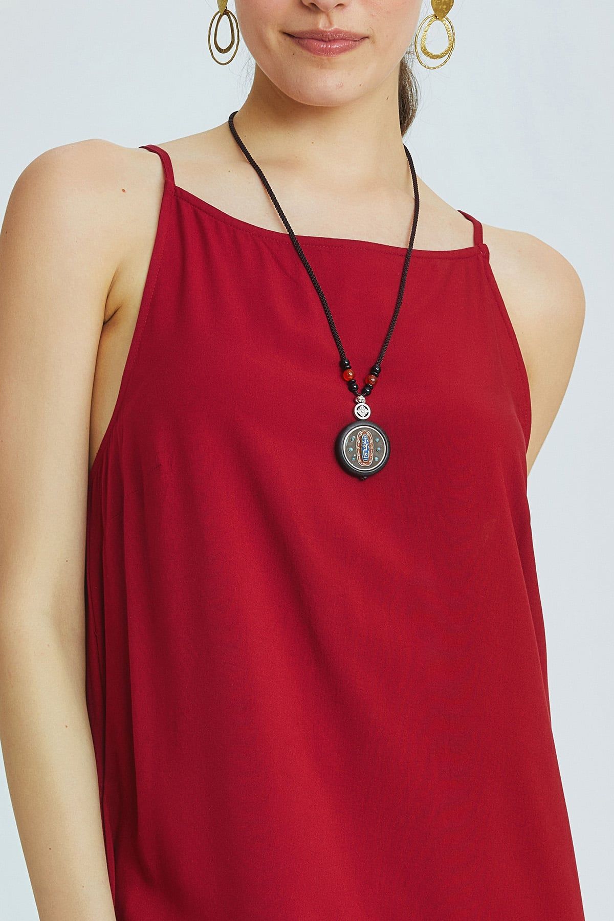 Basic Mini Yazlık Elbise Bordo