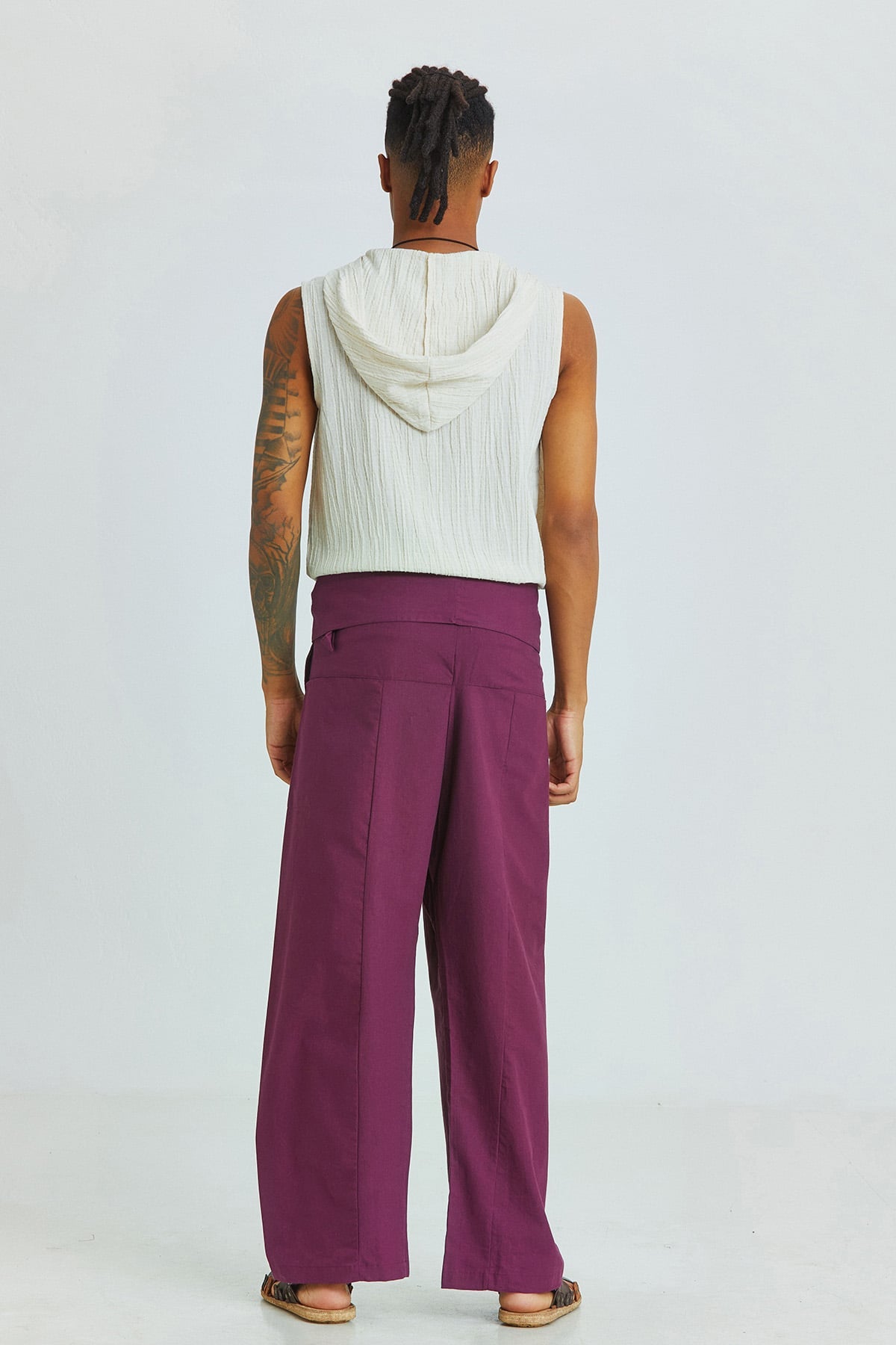 Otantik Unisex Balıkçı Pantolon Mor