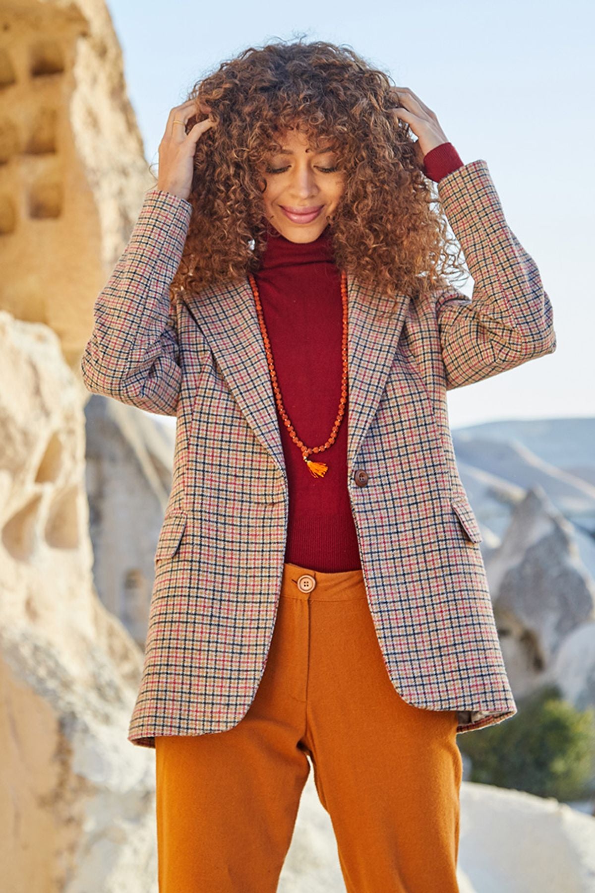 Blazer Kadın Ceket Turuncu