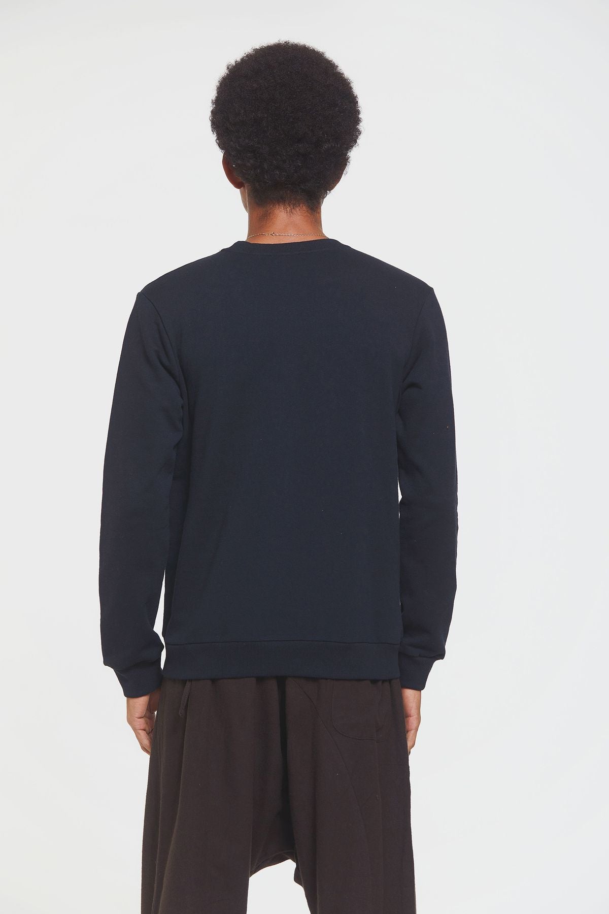 Clandestino Baskılı Sweatshirt Siyah