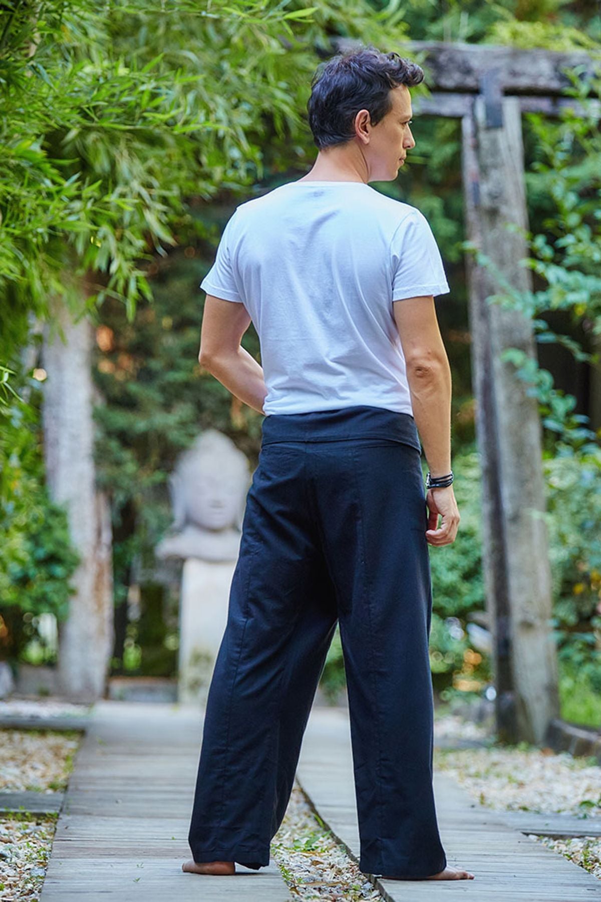 Otantik Unisex Balıkçı Pantolon Siyah