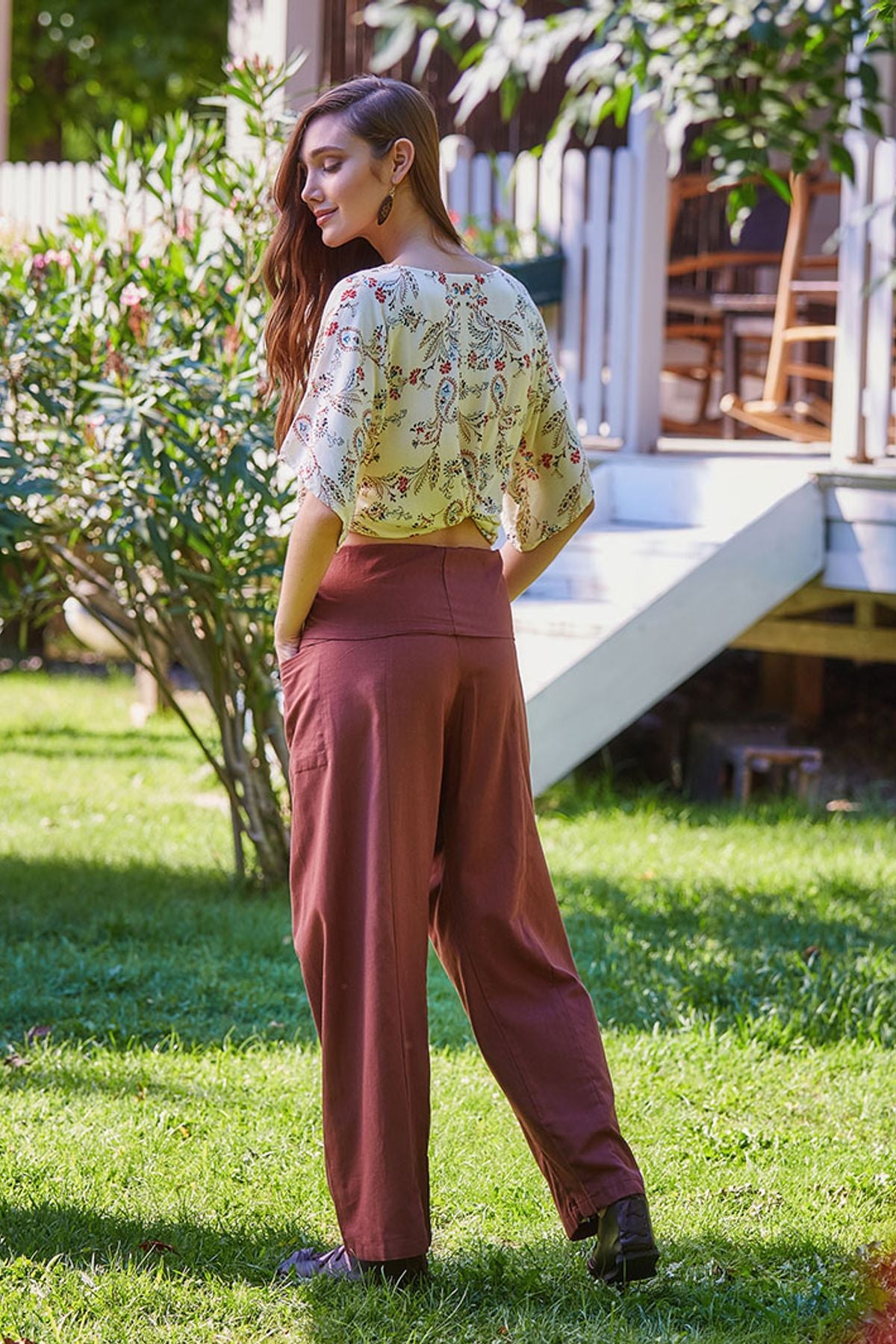 Otantik Unisex Balıkçı Pantolon Kahverengi