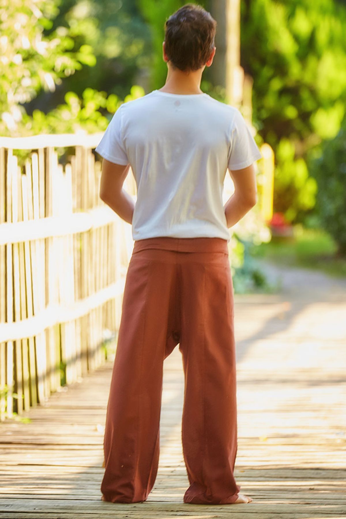 Otantik Unisex Balıkçı Pantolon Kahverengi